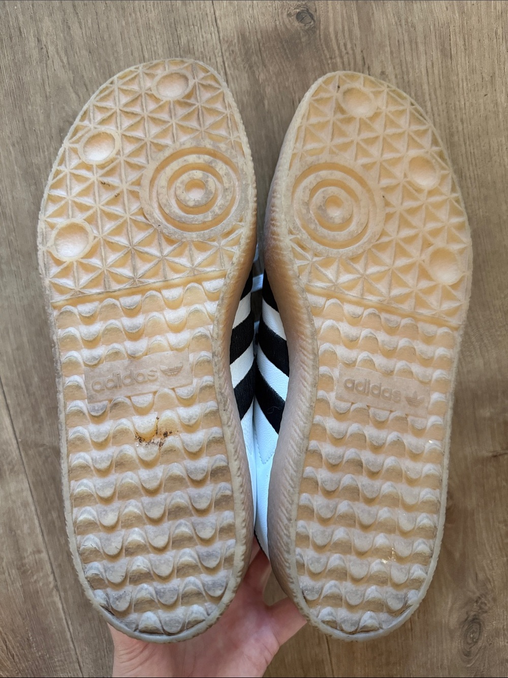 adidas White and Black Retro Low-Top Sneakers - Picture 3 of 3